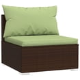thumbnail image 3 of vidaXL 4 Piece Garden Lounge Set with Cushions Poly Rattan Brown, 3 of 5