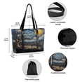 thumbnail image 2 of FORMRS Canvas Laptop Tote Bag for Women with 15.6" Computer Compartments Shoulder Handbag, Swirling Starry Sky, 2 of 7