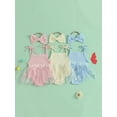 thumbnail image 3 of Rovasas Baby Girl Romper Dress Sleeveless Embroidery Jumpsuit Headband, 3 of 9