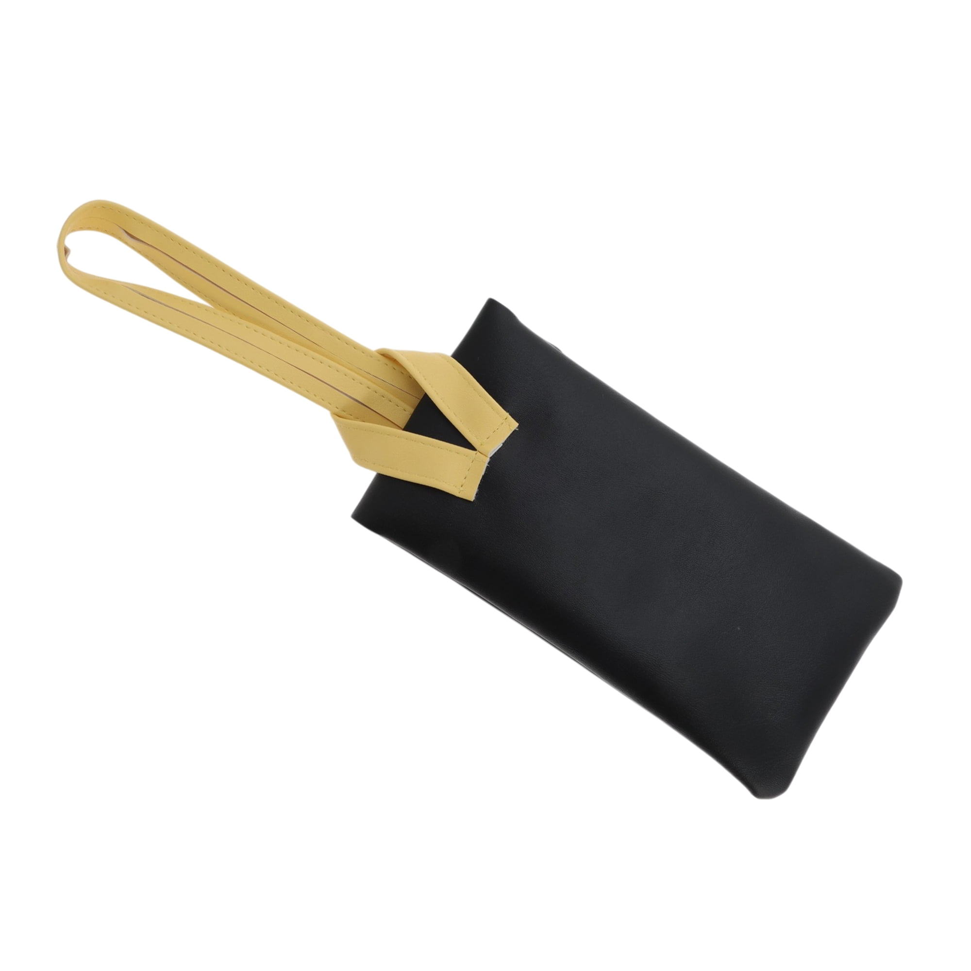 Unique Bargains Contrast Eyeglasses Bag Portable Eyeglasses Storage 1 Pc Black