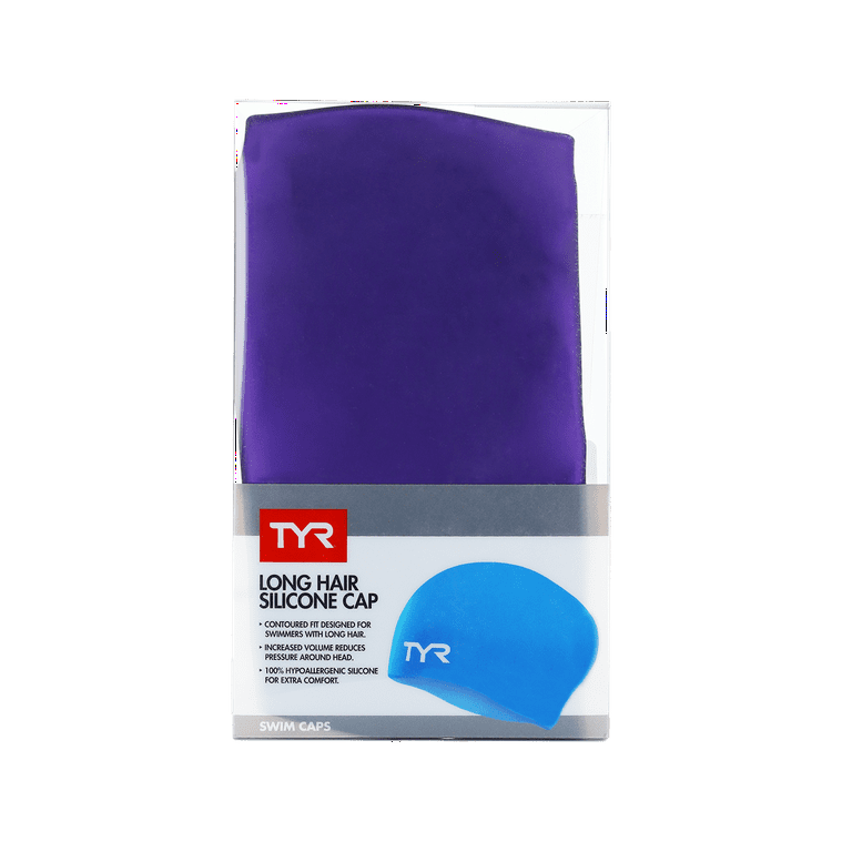 Bonnet De Bain Silicone TYR Pour Cheveux Longs - Sans Pli, Confortable Et Durable - Adultes Et Nageurs Sportifs