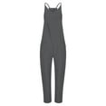 thumbnail image 5 of Prolriy Jumpsuits for Women, Casual Summer Jumpsuits Sleeveless Loose Spaghetti Strap Overalls Jumpers Womens Jumpsuit Grey XXXL, 5 of 6