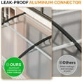 thumbnail image 4 of JOYMOR 30" x 40" Window Awning, Door Awnings Canopy Exterior, Doors Polycarbonate Cover, Patio Door Awning Rain Snow Sunlight Protection Hollow Sheet, 4 of 8