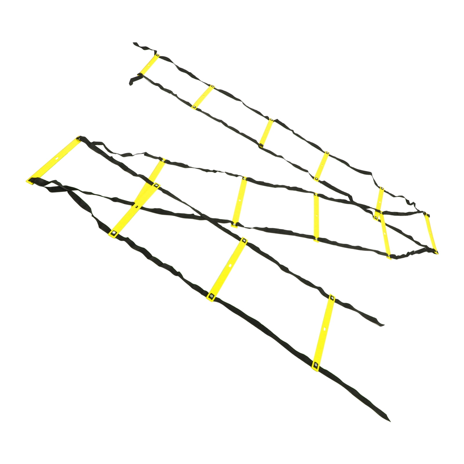YAHHU 7M 14 Rung Agility Speed Ladder Stairs Yellow Fitness Soccer Football Speed Ladder Equipment for Outdoor and Indoor Athletic Training (18.5 inches / 47 cm)