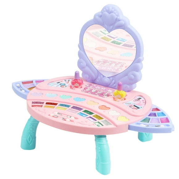 Wuztai Deals 90% off Up To 60% Off (Pink), Clearance Kids Make Up Table For Girls, Washable Make Up For Little Girls, Toddler Make Up Bag, 3-12 Years Old Children.7ml Clearance