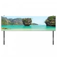 thumbnail image 3 of Island Headboard, James Bond Stone Island Landscape in Tropical Beach Cruising Journey of Life Photo, Upholstered Decorative Metal Bed Headboard with Memory Foam, King Size, Green Brown, by Ambesonne, 3 of 4