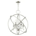 thumbnail image 3 of Livex Lighting Aria 5-Light Transitional Metal Chandelier in Brushed Nickel, 3 of 9