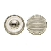 C&C Metal Products 5275 Thick Lined Livery Metal Button, Size 24 Ligne, Nickel, 72-Pack