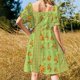 thumbnail image 5 of Vestido de manga corta Campo de margaritas ropa Cóctel de vestidos vestidos de lujo vestidos de dama para ocasiones especiales Vestido, 5 of 7