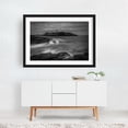 thumbnail image 2 of Nightfall at Nubble B&W - York Maine Photography Lighthouse Coast Black and White Ocean Landscape Waves Scenic Black Framed Wall Art Print 5 x 7 inches, 2 of 4