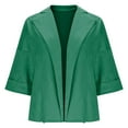 thumbnail image 4 of wdsxpo Jackets for Women Cardigans Lightweight Jacket Casual Long Sleeve Lapel Coat Solid Color Open Front Oversized Jackets, 4 of 6