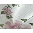 thumbnail image 4 of Ambesonne Rose Quilted Bedspread Set 3 Pcs, Springtime Bouquets Nature, King Size, Pale Pink Reseda Green, 4 of 5