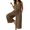 Brown, variant on Womens Cotton Linen Button Down Jumpsuits Sleeveless Casual Wide Legs Rompers Drawstring Waisted Loose Overall with Pockets