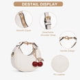 thumbnail image 4 of Bolso pequeño con asa superior JQWSVE de piel sintética para mujer, color blanco, 4 of 6