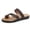 Brown, variant on Women's Toe Loop Slide Sandals Comfortable Flip-Flop Style Flat Slip On Sandals with Cushioned Footbed & Non-Slip Sole for Summer Casual Daily Wear