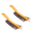 thumbnail image 3 of OULII Steel Wire Brush for Welding Cleaning Tools 2Pcs 10.8x2.2in, 3 of 7