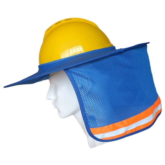 High Visibility Adjustable Sun Cover for Helmet Hat Lightweight Polyester Construction 4 Color