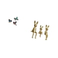 thumbnail image 5 of CoudarTitie Wooden Bird and Bunny Family Wall Art Set Flying Birds and Statues for Garden Study Room Farmhouse Desk Display Table Centerpiece Decor, 5 of 8