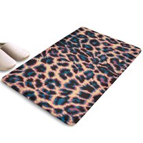 Leopard Print Pattern Flannel Non Slip Door Rugs,Washable Door Mats Indoor,Decorative Door Mats,Dirt-Resistant and Absorbent Doormat for Entrance,Bedroom,Kitchen,Bathroom,23.5x16in(60x40cm)