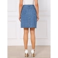 thumbnail image 4 of DARING DIVA Women's Swiss Dots Above Knee Length Denim Skirt Medium Blue, 4 of 7