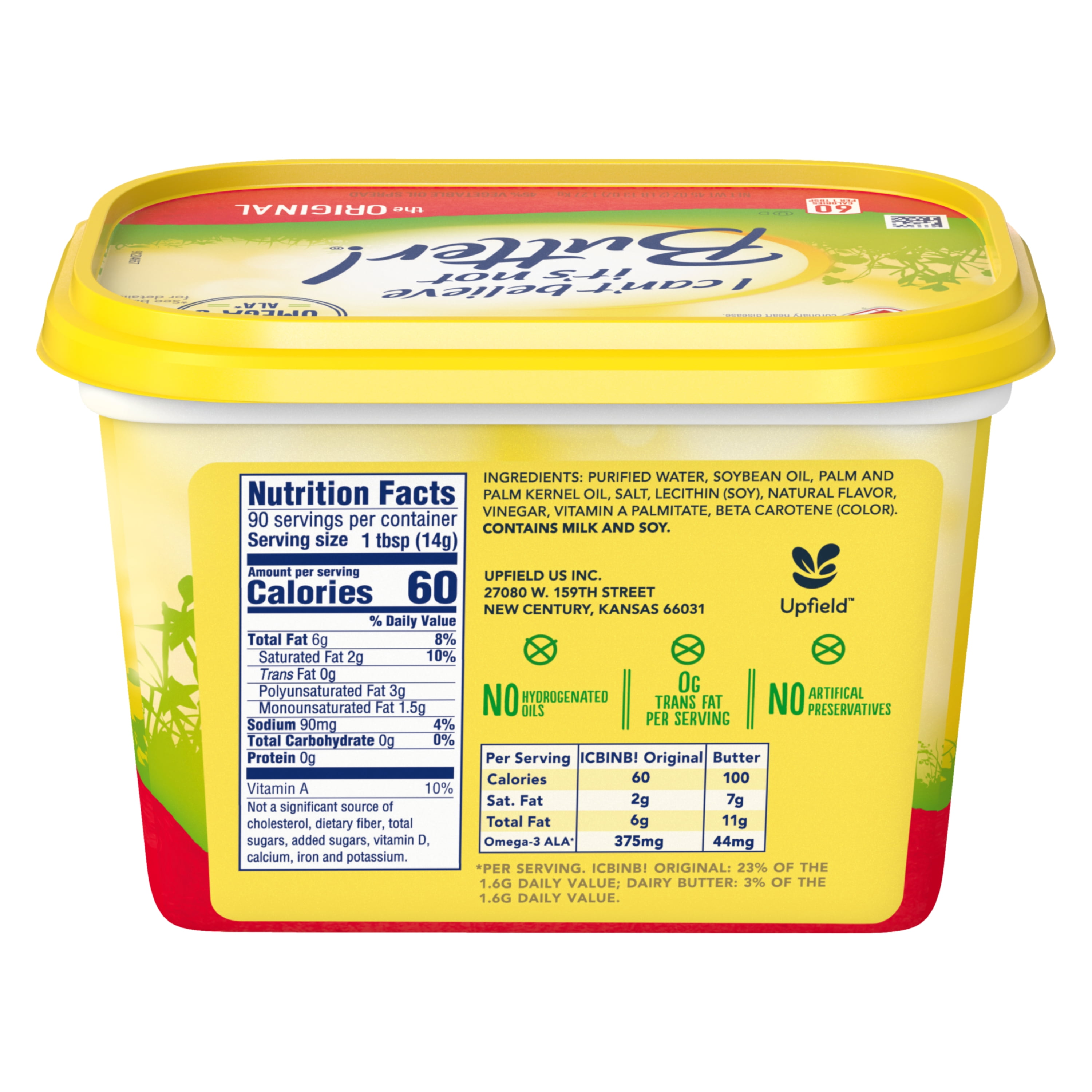 I Cant Believe Its Not Butter! Original, a NutriRich Buttery Spread, 45 oz Tub