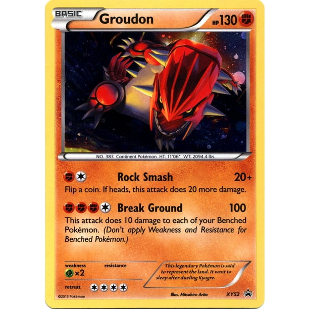 Pokemon X Y Promo Single Card Rare Holo Groudon Xy52 Walmart Com
