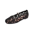 thumbnail image 2 of Miluxas Women's Flower Mesh Ballet Flats Bowknot Square Toe Ballerina Flats Closed Toe Comfortable Casual Work Shoes Black 9(42), 2 of 7