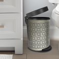 thumbnail image 3 of nu steel Laser Cut Pewter Step Garbage Trash Can & Toilet Brush Holder with Lid: 5 liter/1.32 gal for the Kitchen, Bathroom, Bedroom, Patio, RV STP-TBH-03-PWT, 3 of 7