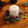thumbnail image 6 of JWshufel Christmas Garland Christmas Decorations for Candle Centerpiece with Biomimetic Materials Suit for Tabletop and Indoor Use Long Lasting Festive Home Decor 6.3x6.3x2.2in Green, 6 of 7