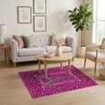 thumbnail image 3 of ODIKA Paris Eiffel Leopard Cheetah Spotted Print Tower Boho Border Stain Resistant Low Profile for Dorm Room, Small Living Apartment, 3 of 7