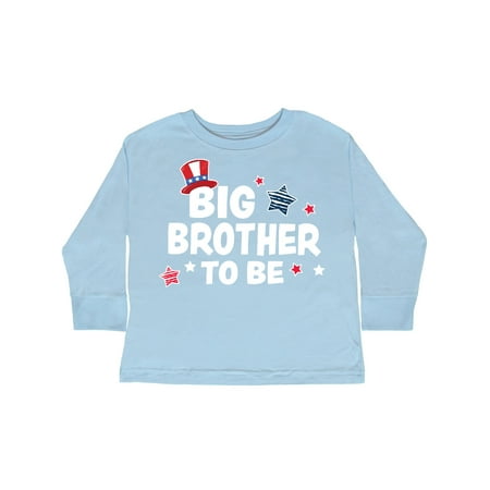 

Inktastic Big Brother To Be with Stars Gift Toddler Boy Girl Long Sleeve T-Shirt
