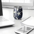thumbnail image 3 of 12oz Stemless Wine Tumblers Summer Ocean Starfish Vacuum Insulated Stainless Steel Travel Tumbler Cups Mug with Lid and Straw for Champaign,Cocktail,Beer with Cleaning Brush, 3 of 5