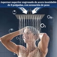 thumbnail image 3 of Regaderas para Baño, 8" Cabeza de Ducha de Lluvia Alta Presion, Ducha de Mano de 2 Modos Rociado con Soporte, Antifugas, Manguera de 1.5 m, Regaderas y Baño, 3 of 7