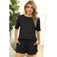thumbnail image 2 of Sous-vêtements d'Été Décontractés à Manches Courtes et Col Rond pour Femmes, Pyjama une Pièce avec Poches, 2 of 4