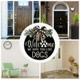 thumbnail image 6 of Welcome Wreath Sign Door Wall Hanging Welcome Sign Round Front Door Sign Decoration Hanging Front Door We Hope You Like Dogs/Cats Door Hanger Sign for Farmhouse Pets Lover Home Decor Housewarm, 6 of 8