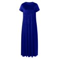 thumbnail image 4 of adviicd Robes de Travail pour Femmes Robes d'Été Décontractées Sans Manches à Bretelles Spaghetti Robe Longue Maxi de Plage Bleue,TTG, 4 of 5