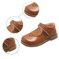 thumbnail image 6 of LIIPEE Girls Boys Sneakers Closed Toe Non- Hook And Loop Strap Flat Shoes Toddler Comfort School Sneaker,Brown,5-5.5 Years, 6 of 8