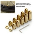 thumbnail image 4 of Motorcycle Reusable Brass Wheel Spoke Balance Weights Refill Kits 12pack, 4 of 6