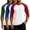 Army Green, variant on 3 Pack Men's Baseball T Shirt 3/4 Sleeve Raglan Sleeve Soft Stretchy Crew Neck Color Block Casual Blank Plain Workout Top Gray S