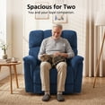 thumbnail image 4 of MCombo Oversized 24.8" Seat Width Large Dual Motor Power Recliner Lift Chair for Tall Elderly, Infinite Position, Navy Fabric, 4 of 13