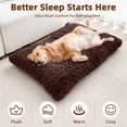 thumbnail image 4 of Sasttie Small Dog Bed, Soft Rose Velvet Washable Crate Pad for Small and Medium Dogs, Non-Slip Bottom, Suitable Kennel Cage and Cat Bed Mat, 23 x 18 in, Dark Brown, 4 of 7