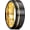 Black&Gold, variant on Classic 8mm Black Tungsten Carbide Wedding Band Ring for Men with Grooved Center Matte Brushed Finish Beveled Edge Comfort Fit Size 10