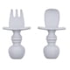 thumbnail image 1 of Juego de utensilios para bebés Bumkins Chewtensils de silicona para 6 meses, gris, 1 of 7