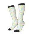 thumbnail image 2 of Fotbe Color Rabbit print Women's Men's Novelty Crew Socks Cotton Socks Knee High Socks for Walking,Running,Nurses,Pregnancy, 2 of 8