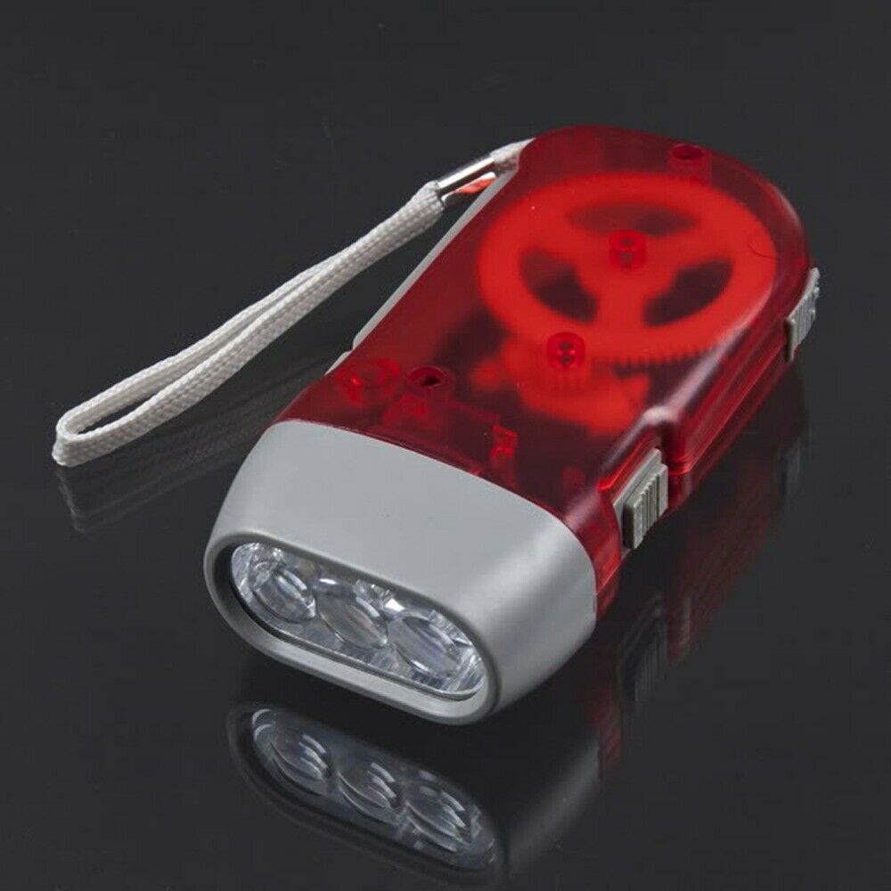 Outback Dynamo Generator Torch – Hand Crank Flashlight Lantern, No Batteries Needed