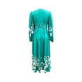 thumbnail image 5 of Vynhevius Womens Floral Print Dress Long Sleeve V Neck High Waist Flowy Maxi, 5 of 5