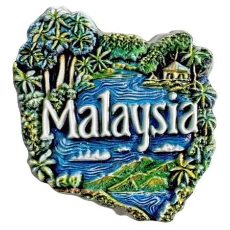 Malaysia 3D Fridge Magnet Souvenir Gift,Resin Handmade Refrigerator Magnet Home Decoration Collection