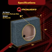 QPower QTW10 Single10 Sealed Car Audio Subwoofer Sub Box Enclosures 2 Pack