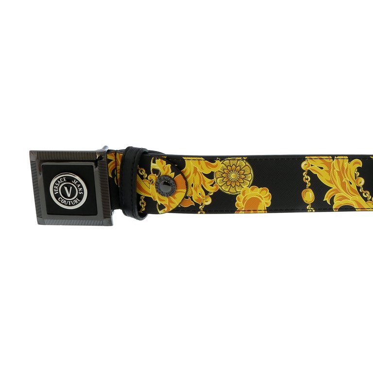 Versace Jeans Couture Black/Gold V-Emblem Square Buckle  display picture 1