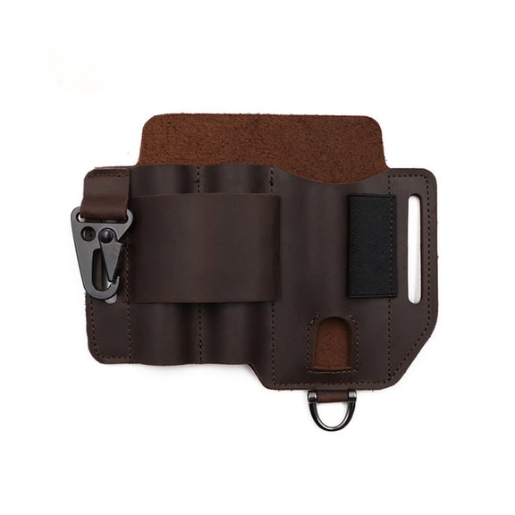 Arcticwind Tactical tool set,Leather Sheath with Belt Clip,EDC Belt Organiser with Flashlight Sheath Gifts for Multitool,Cowhide multifunctional tool set,Pocket Organizer with Pen Holder,Darkbrown